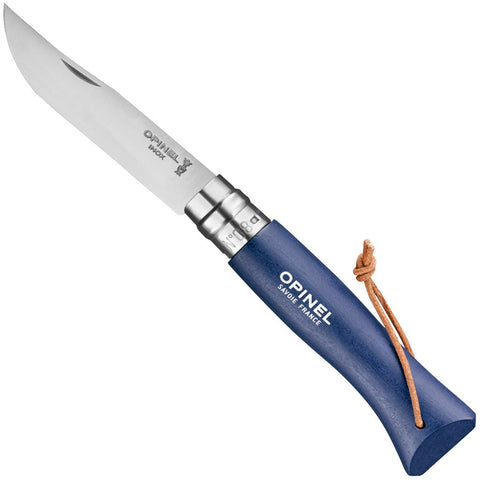 Opinel  No.08 Stainless Steel Folding Knife with Lanyard 002212