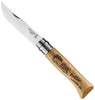 Opinel  No.08 Oak Engraved Handle Folding Knife - Animalia 002334