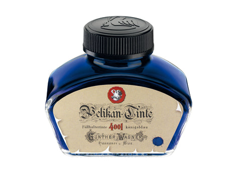 Pelikan ink Bottle Ink Glass 4001, 62,5 ml Royal Blue, Historic Label 340299