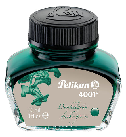 Pelikan Ink Bottle Ink Glass 4001, 30 ml Dark-Green 300056