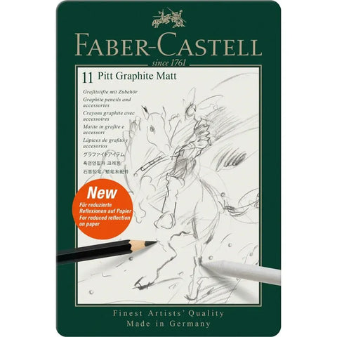 Faber-Castell Pitt Graphite Matt set tin of 11 115220