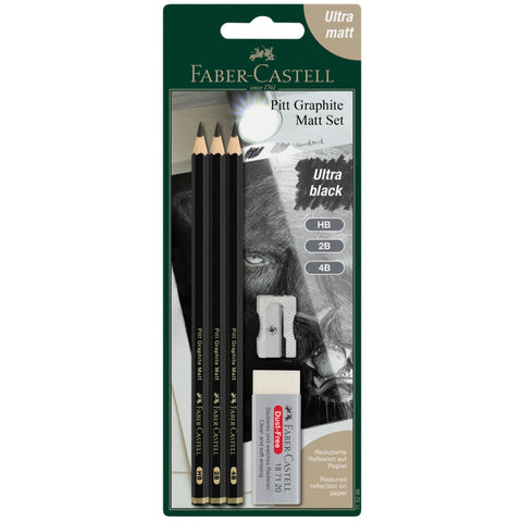 Faber-Castell Pitt Graphite Matte, Sketching Set HB, 2B, 4B 115296