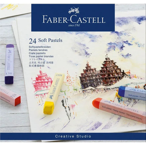 Faber-Castell Soft pastels cardboard wallet of 24 128324