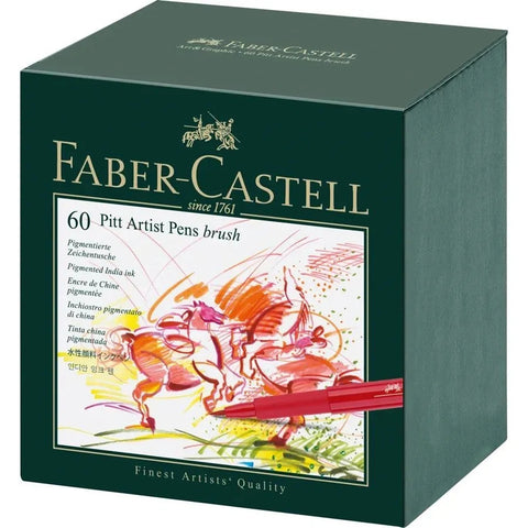 Faber-Castell Pitt Artist Pen Brush India ink pen studio box of 60 167150