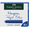 Faber-Castell Ink cartridges standard, 6x Blue Erasable 185506