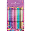 Faber-Castell Sparkle colour pencil tin with 12 Sparkle colour pencils