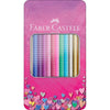 Faber-Castell Sparkle colour pencil tin with 12 Sparkle colour pencils