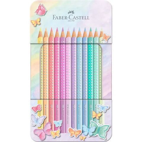 Faber-Castell Col.pencil Sparkle tin/12x 201910