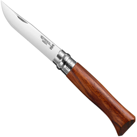 Opinel No.08 Padouk Polished Stainless Steel Folding Knife 226086