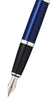 Cross Bailey Blue Lacquer Stainless Steel Medium Nib Fountain Pen AT0456-12MS