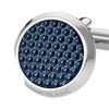 Montblanc Cuff Links, Steel, Blue Inlay, Meisterstück 112904