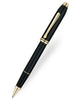 Cross Townsend Black Lacquer Gold Plated Selectip Rolling Ball Pen 575