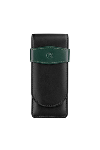 Pelikan Pen case made of leather TG 32 for three writing instruments Black-Green 924092