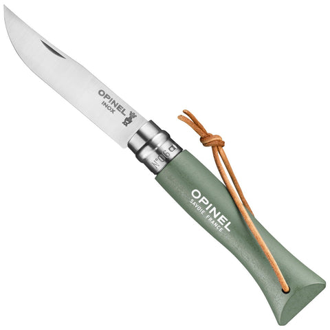 Opinel  No.06 Stainless Steel Folding Knife with Lanyard 002203