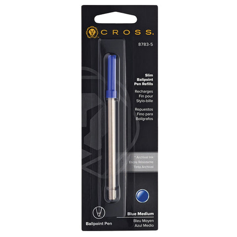 Cross Slim Ballpoint Pen Refill - Blue - Single Pack 8783-5