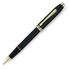 Cross Townsend Black Lacquer Gold Plated Selectip Rolling Ball Pen 575