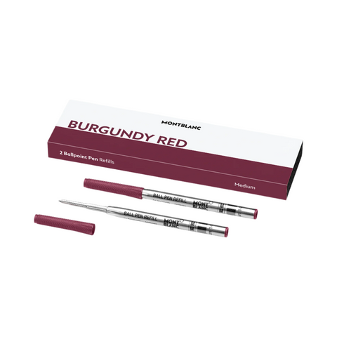 Montblanc 2 Ballpoint Pen Refills (M) Burgundy Red 125958